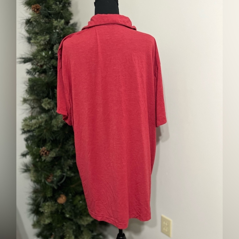 George Men's Polo Shirt in Red - Picture 2 of 6